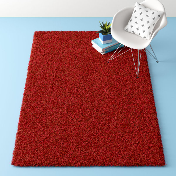 Hashtag Home Angeline Cherry Red Area Rug & Reviews Wayfair